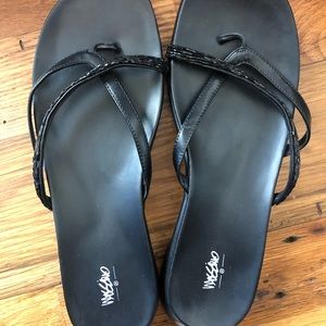 Sandals- black and shimmery